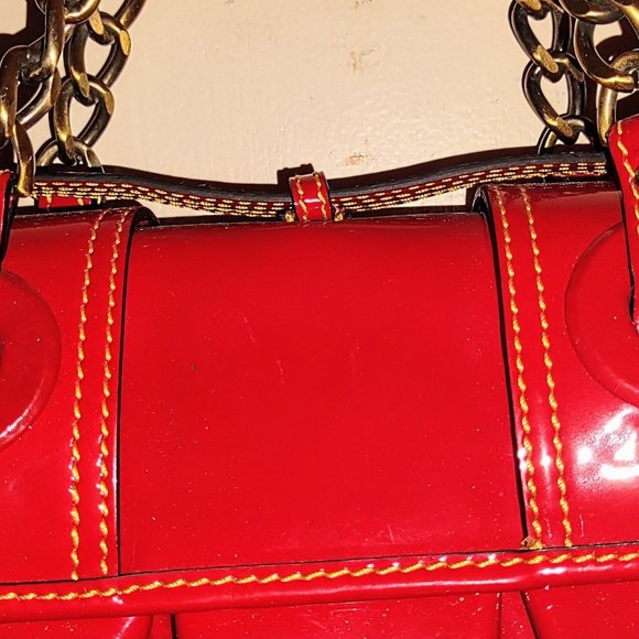 Fendi Tulipano Patent Leather B (Buckle) Rare Vintage Handbag - Picture 6 of 16